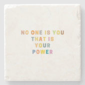 NIEMAND IS JIJ DAT UW KRACHT IS | Religieus decima Stenen Onderzetter (Voorkant)