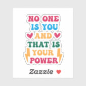 Niemand is jij en dat is jouw Superpower Sticker (Vel)