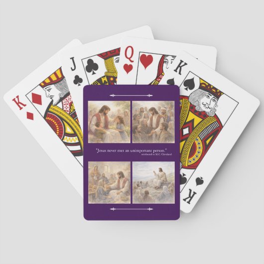 Niemand is onbelangrijk pokerkaarten (Achterkant)