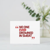 Niemand is ooit in Sweat Running Inspiration geval Briefkaart (Staand voorkant)