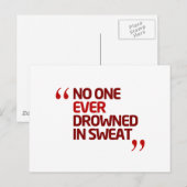 Niemand is ooit in Sweat Running Inspiration geval Briefkaart (Voorkant / Achterkant)