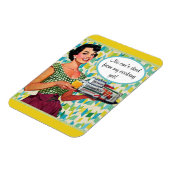 Niemand is overleden, maar Retro Lady Kitchen Magneet (Linkerzijde)