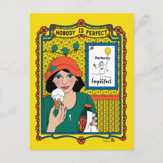 Niemand is Perfect_B_ Briefkaart (Voorkant)