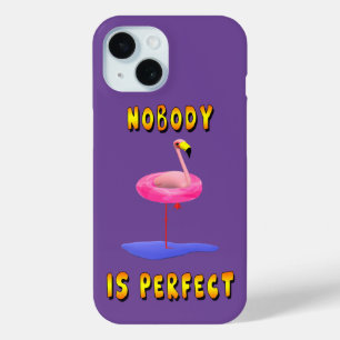 Niemand Is Perfect Flamingo Grappige Hoes voor Tel