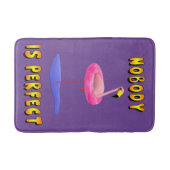 Niemand is perfect - flamingo met zwemring badmat (Voorkant)