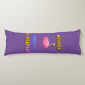 Niemand is perfect - flamingo met zwemring lichaamskussen (Voorkant)