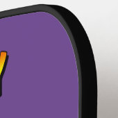 Niemand is perfect - flamingo met zwemring pickleball paddle (Links Detail)