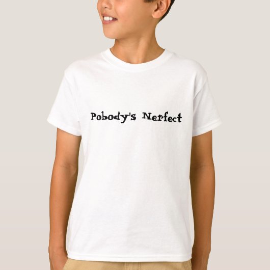 Niemand is perfect Funny Shirt Funny Sayings T-shi (Voorkant)