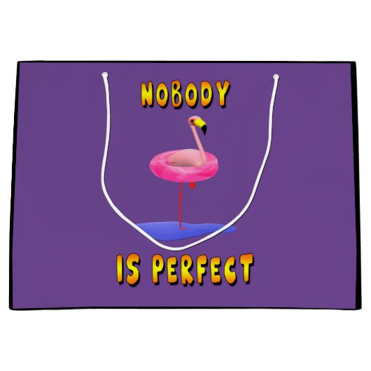 Niemand Is Perfect Grappige Flamingo Cadeautas (Voorkant)