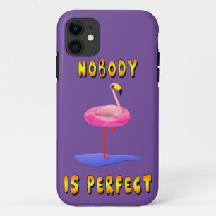 Niemand Is Perfect Grappige Flamingo Hoesje
