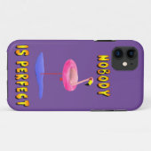 Niemand Is Perfect Grappige Flamingo Hoesje (Achterkant (horizontaal))