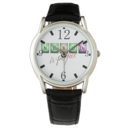 niemand is perfect in chemische elementen horloge