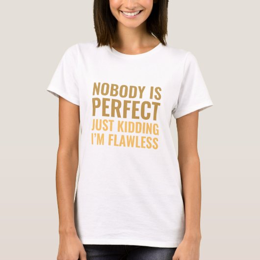 Niemand is perfect t-shirt (Voorkant)