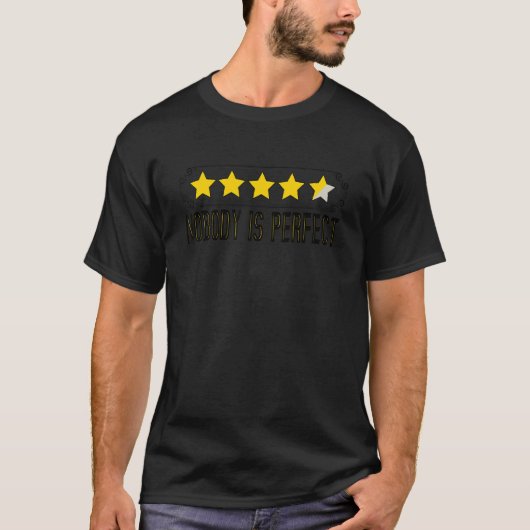 Niemand is perfect t-shirt (Voorkant)