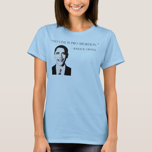 Niemand is pro-abortus t-shirt (Voorkant)