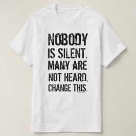 Niemand is Silent Petten (Wit) T-shirt