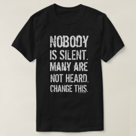 Niemand is Silent Petten (zwart) T-shirt