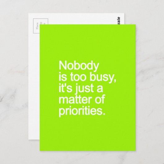 NIEMAND IS TE BUSSEN HAAR ENKELE KWESTIE VAN PRIOR BRIEFKAART (Voorkant / Achterkant)