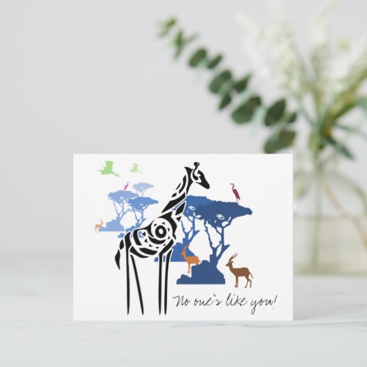 Niemand is zoals jij. briefkaart (Staand voorkant)