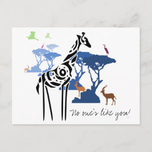 Niemand is zoals jij. briefkaart