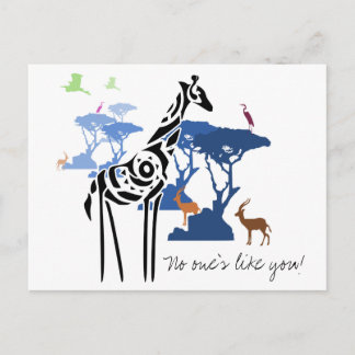 Niemand is zoals jij. briefkaart