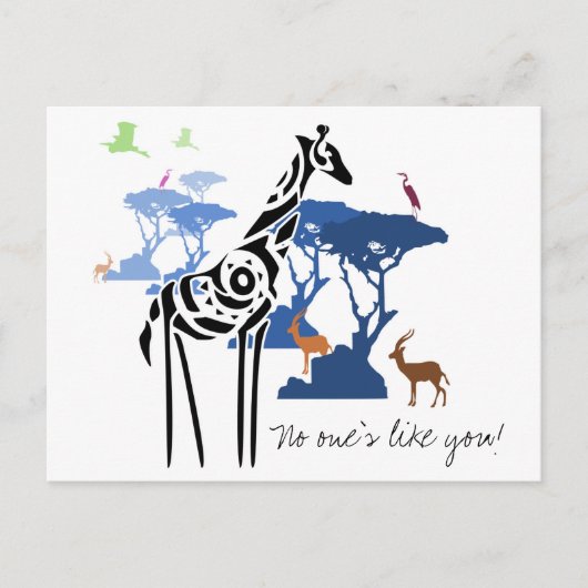 Niemand is zoals jij. briefkaart (Voorkant)