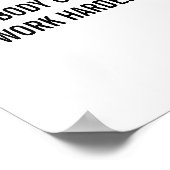 "Niemand kan het schelen, harder werken" Citaat Poster (Hoek)