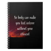 Niemand kan je laten voelen notitieboek (Voorkant)