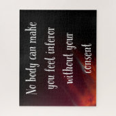 Niemand kan je minderwaardig laten voelen legpuzzel (Verticaal)