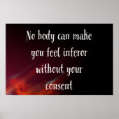 Niemand kan je nog slechter laten voelen poster (Voorkant)