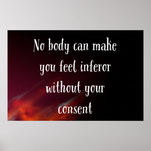 Niemand kan je nog slechter laten voelen poster (Voorkant)