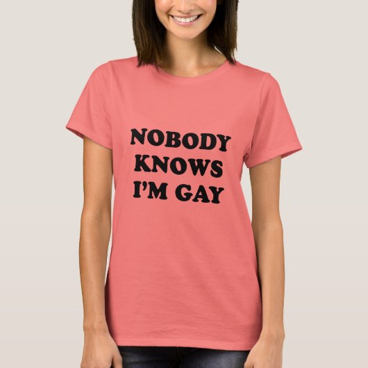 Niemand kent Im gay T-shirt (Voorkant)