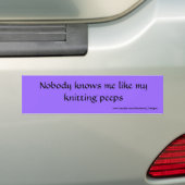 Niemand kent me als mijn knopenende pieppers! bumpersticker (Op auto)
