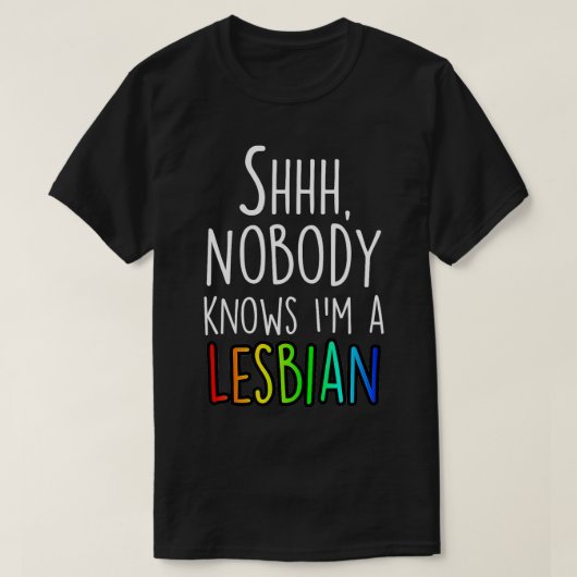 Niemand kent me een lesbische homoseksuele homo-bi t-shirt (Design voorkant)