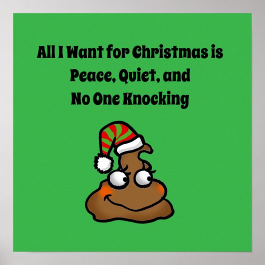 Niemand Klopt Grappig Kerst Wc Humor Poster (Voorkant)