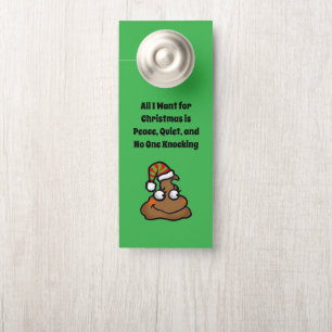 Niemand Klopt Grappige Kerst Wc Humor Deurhanger