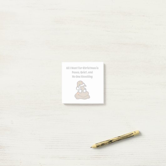 Niemand Klopt Grappige Kerst Wc Humor Post-it® Notes (Op bureau)