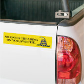 Niemand komt op je af, lieverd bumpersticker (Op Truck)