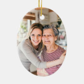 Niemand kookt zoals Yiayia Griekse grootmoeder fot Keramisch Ornament (Achterkant)