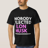 Niemand koos voor Elon Musk PNK Mannen T-shirt (Voorkant)