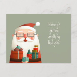 Niemand Krijgt Iets Kerstman Grappige Spreuk Poste Briefkaart