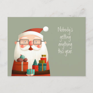 Niemand Krijgt Iets Kerstman Grappige Spreuk Poste Briefkaart