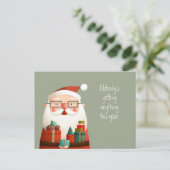 Niemand krijgt om het even wat Santa Claus Funny Q Briefkaart (Staand voorkant)