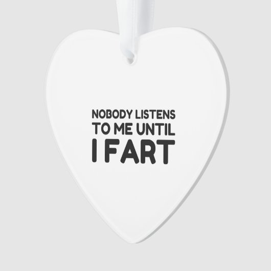 Niemand luistert naar mij tot ik flauwval ornament (voorkant)