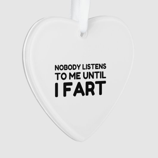 Niemand luistert naar mij tot ik flauwval ornament (voorkant)