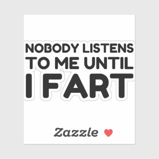 Niemand luistert naar mij tot ik flauwval sticker (Vel)