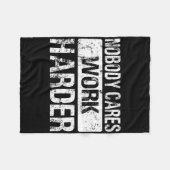Niemand maakt het werk harder - fitness fitness fi fleece deken (Voorkant (Horizontaal))