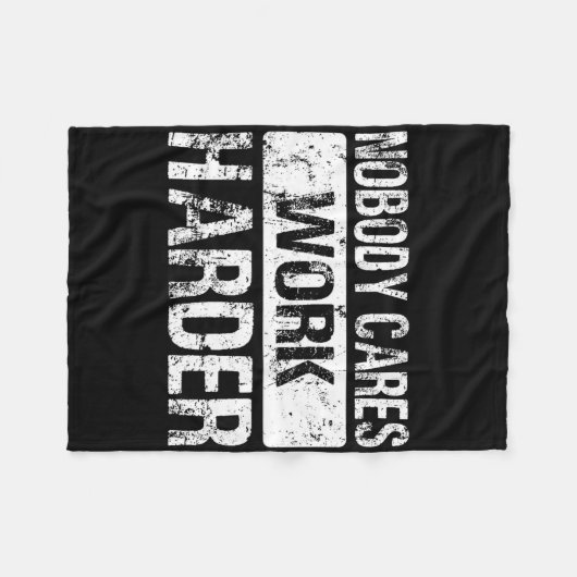 Niemand maakt het werk harder - fitness fitness fi fleece deken (Voorkant (Horizontaal))