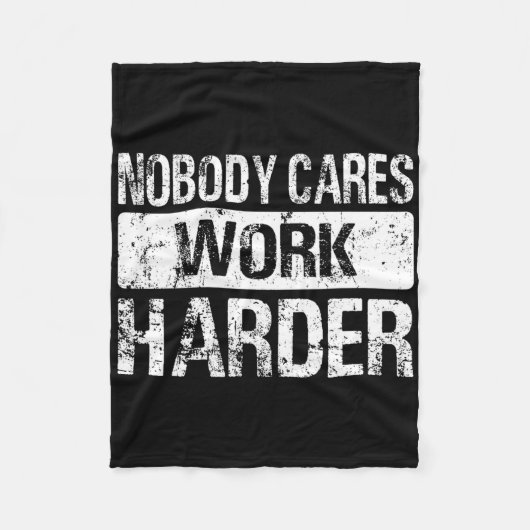 Niemand maakt het werk harder - fitness fitness fi fleece deken (Voorkant)