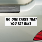 Niemand maakt je bang dat je bike hebt. bumpersticker (Op auto)